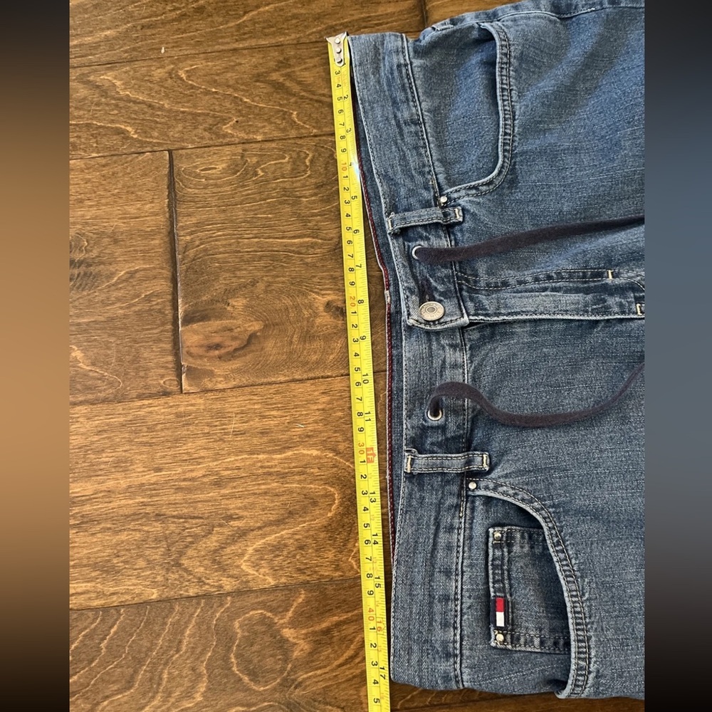 Tommy Hilfiger womens Denim crop Jeans with flag VINTAGE - Picture 6 of 8